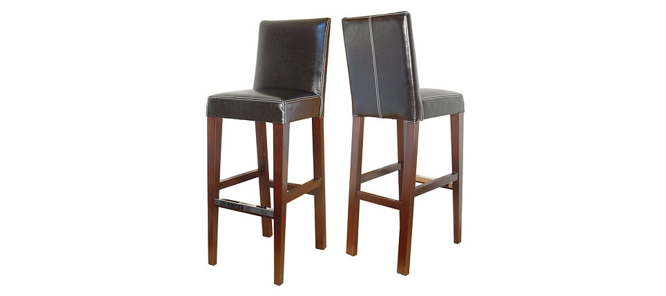 taburete 476 piel marrón oscuro