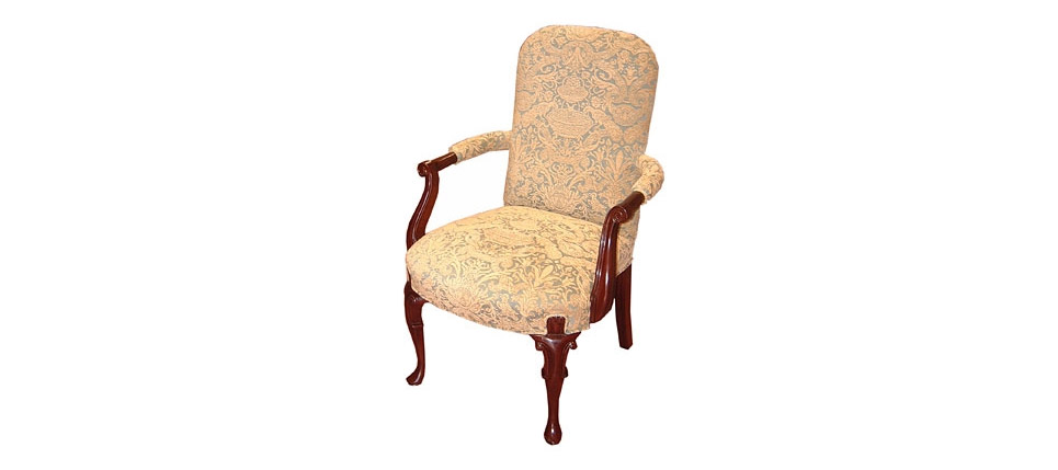 sillón 168 tela beige estampada