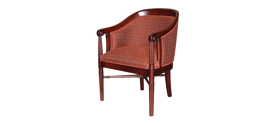 sillón 404 tela roja a cuadros