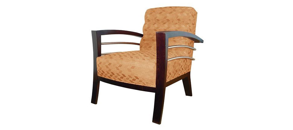 sillón 566 tela beige estampada