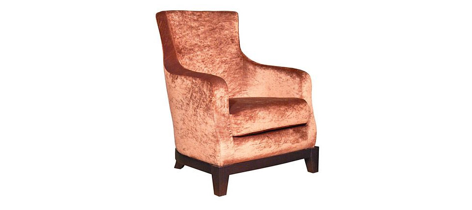 sillón 615 terciopelo naranja