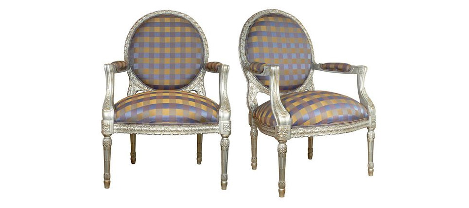 sillón 684 tela a cuadros