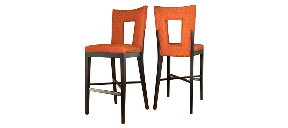 taburete 056 tela naranja