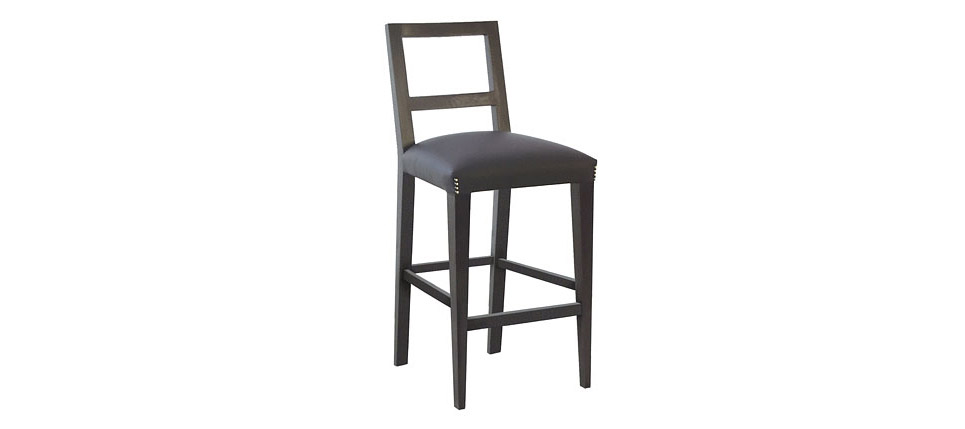 taburete 093 piel negra