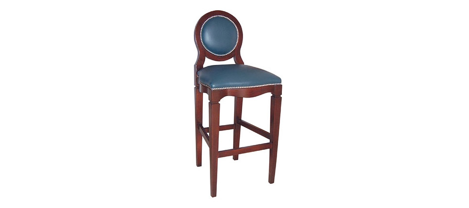 taburete 136 piel azul