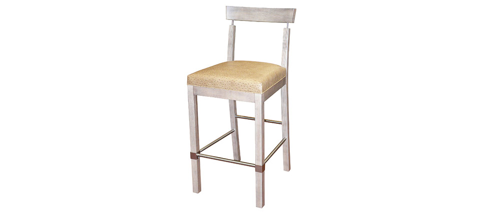 taburete 445 piel beige