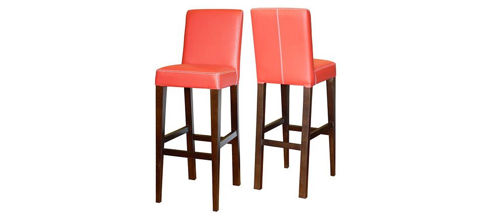 taburete 476 piel roja