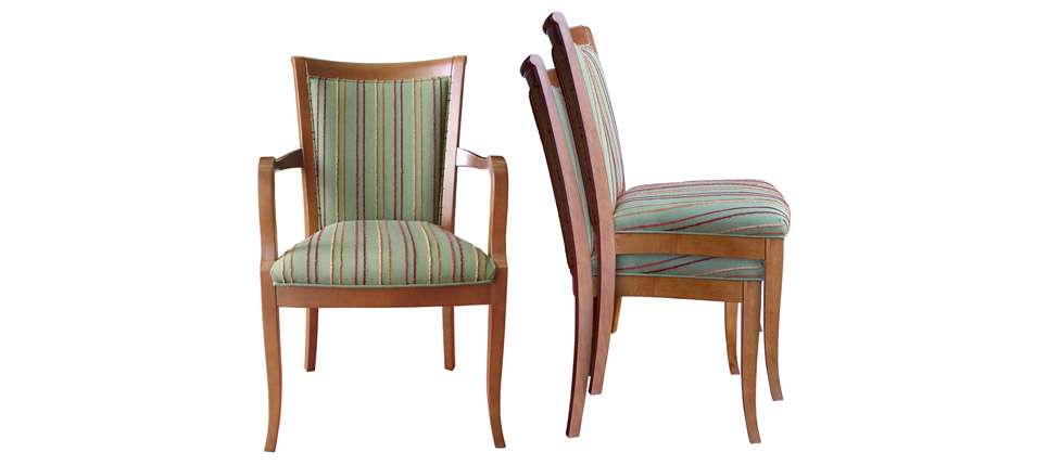 Silla 185 tela a rayas