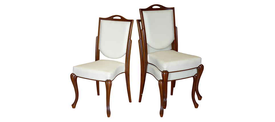 silla 709 piel blanca