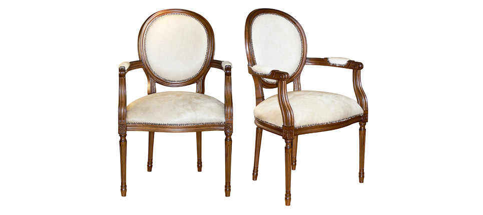 silla 035 piel blanca