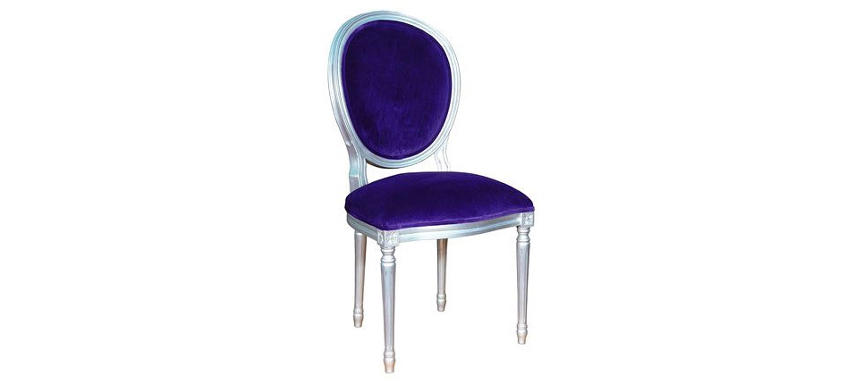 silla 149 terciopelo azul