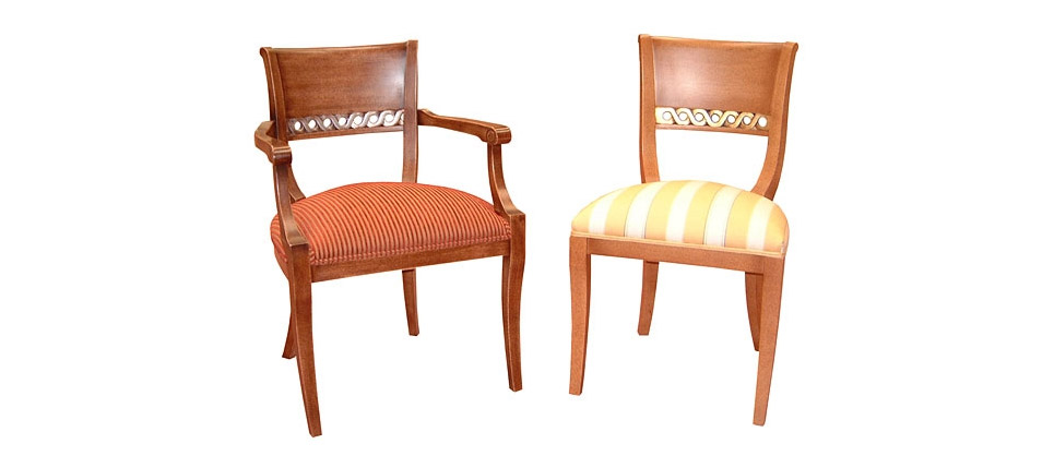 silla 246 a rayas con y sin brazos