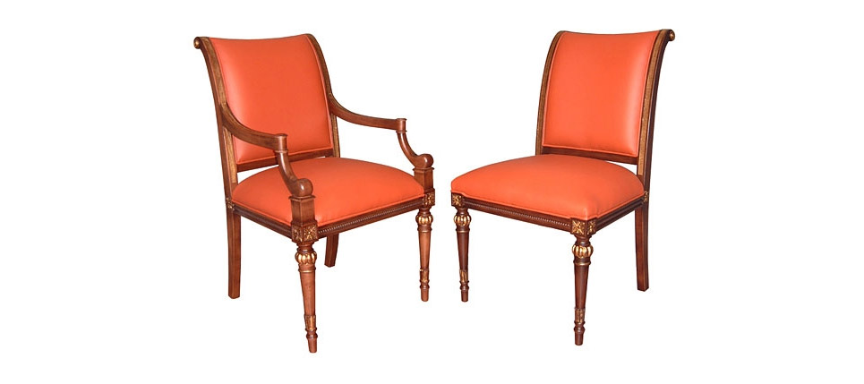silla 395 piel naranja