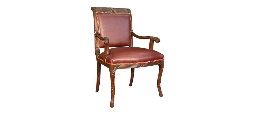 silla 541 piel granate