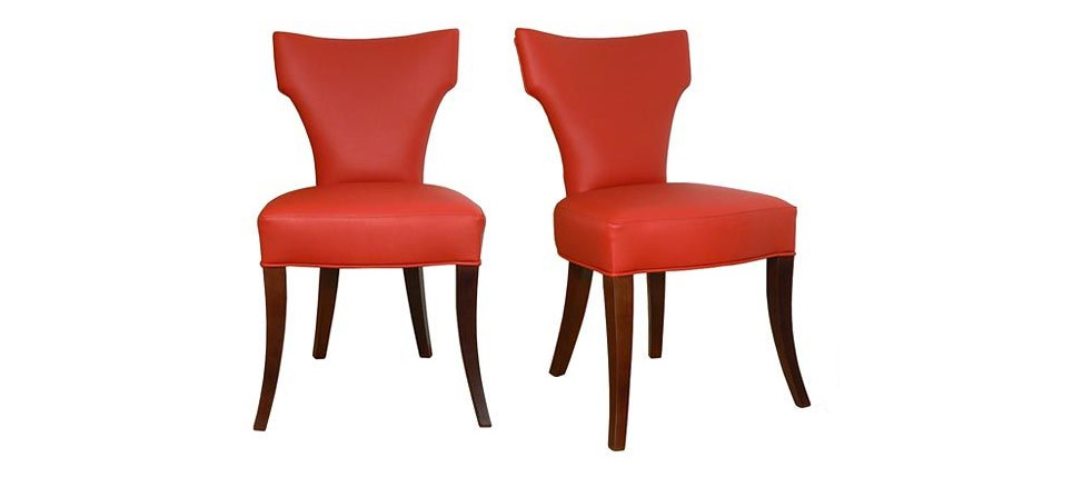 silla 059 tapizada en piel roja