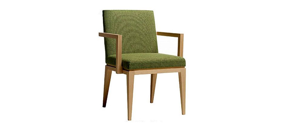 silla 5045 tela verde