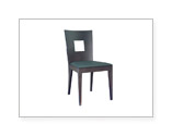silla 056 piel oscura con respaldo calado
