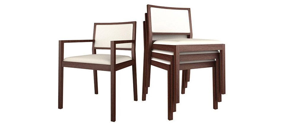 silla 422 tela blanca